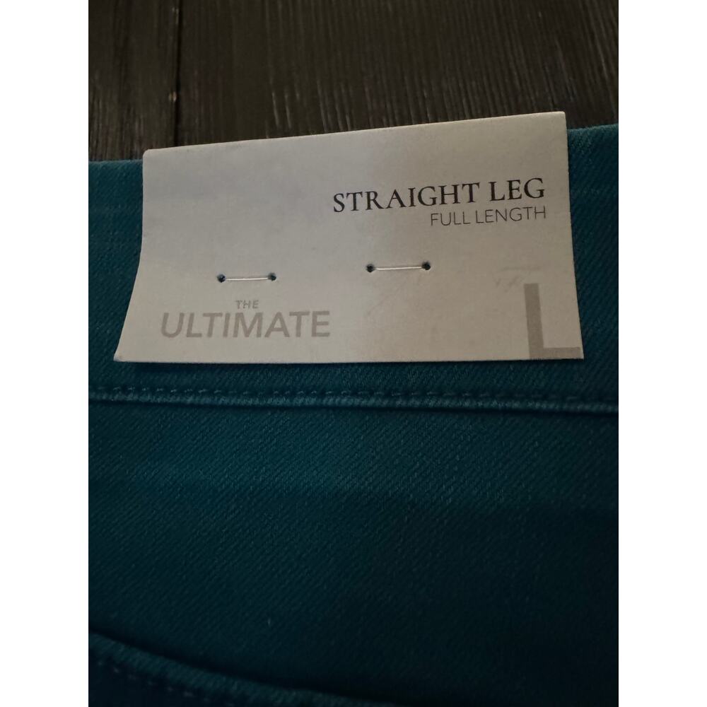 Soft Surroundings Women's Size L Teal Smoothing Full Length Pants Coastal Office - Picture 5 of 10